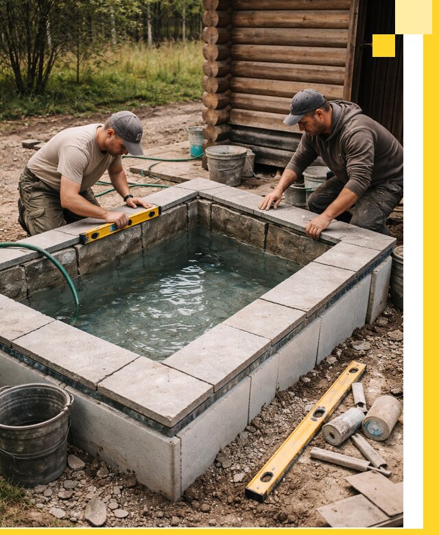 Изготовление и установка холодных купелей под ключ в Грозном